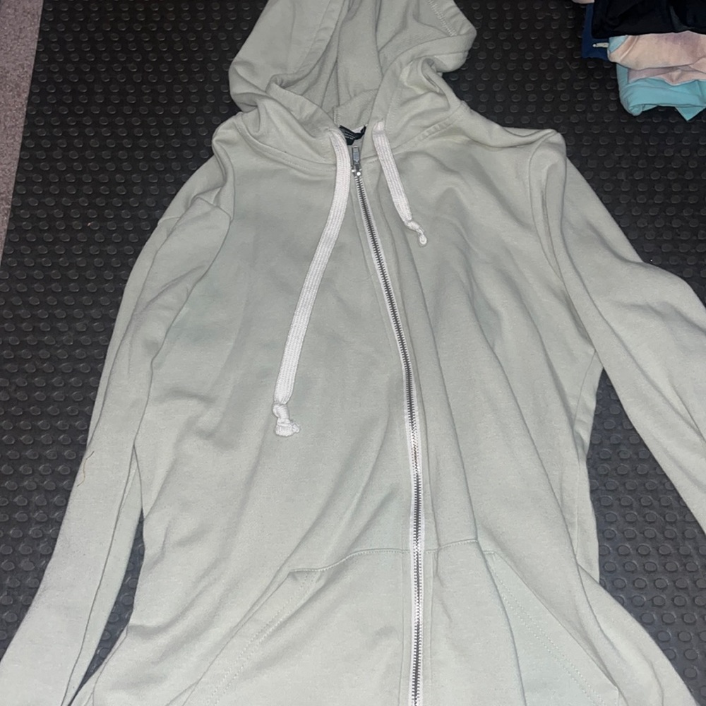 Mint green zip up hoodie